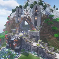 多日练手：某种风格的山洞入口